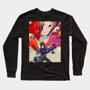 Dragon with Silent Protagonist Long Sleeve T-Shirt